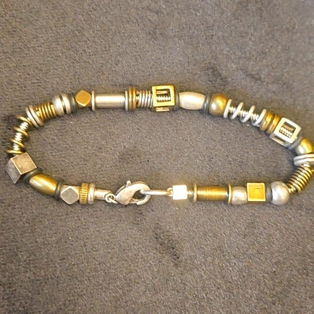 Steampunk mixed metal bracelet handmade